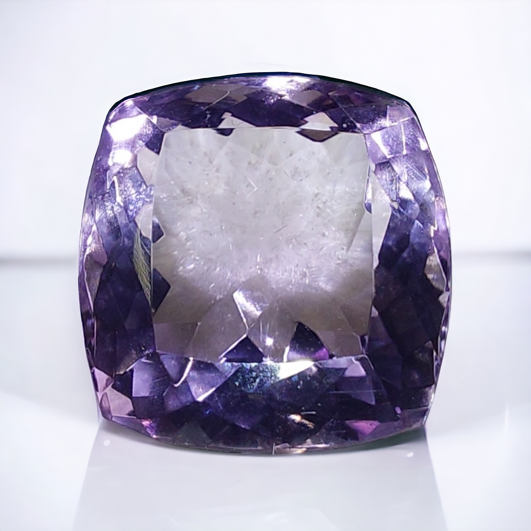 12.95 cushion cut amethyst