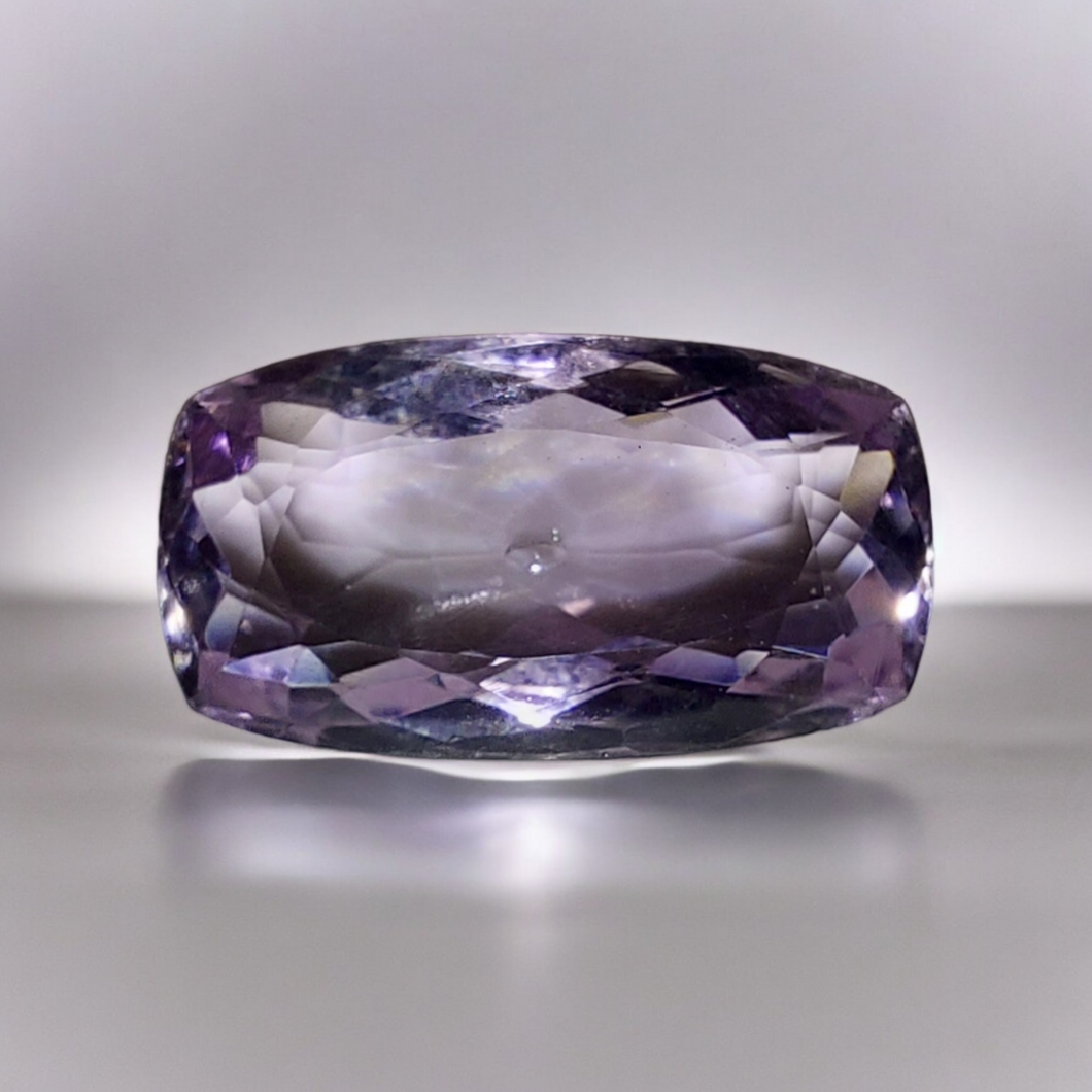 8.37 carat antique long cushion cut amethyst